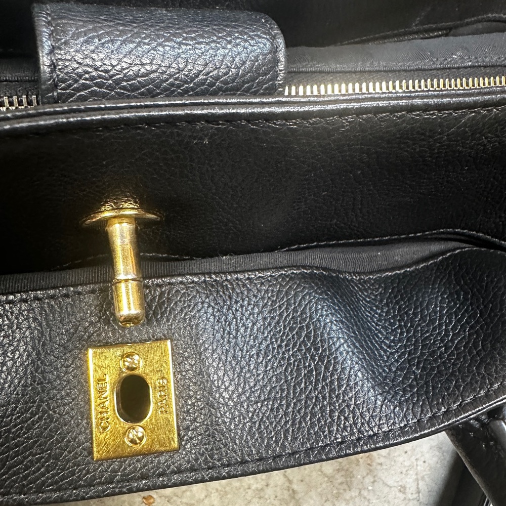 Chanel Black Leather Tote Bag - Picture 9 of 11